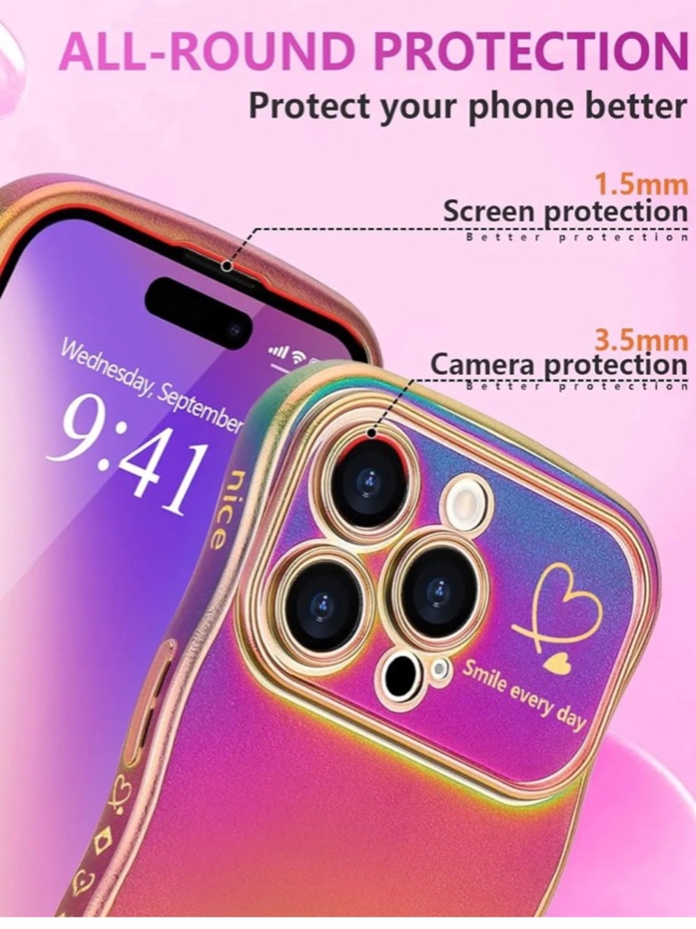 iPhone 13 Pro Max Multicolor Gradient Protective Case - Picture 4 of 6